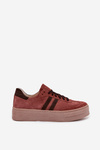 Sneakersy Zamszowe Na Platformie Brązowe Zazoo N1068S2