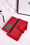 Large Women's Wallet With An Extra Space For Cards Red