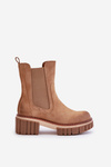 Ankle Boots With Zip Insulated Camel Linneviae