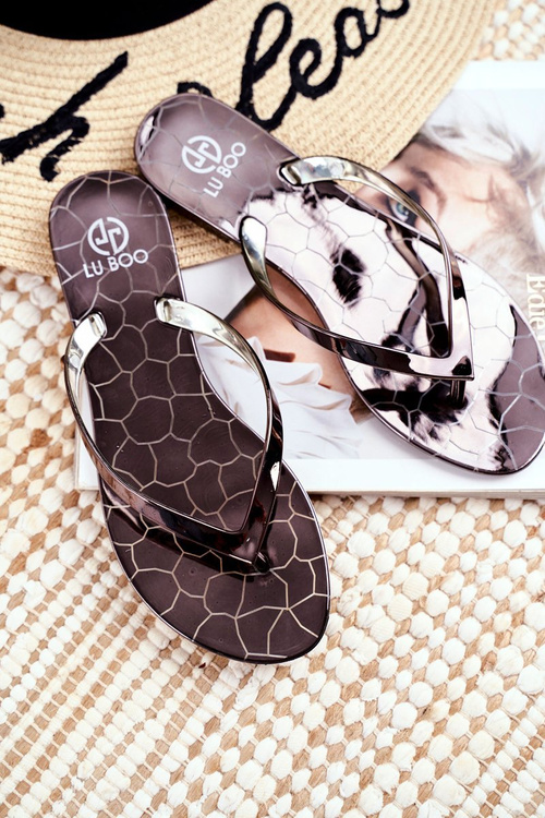 Rubber Flip-flops Lu Boo Pewter