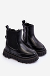 Children's Boots with Zipper Lined Black Jolynn