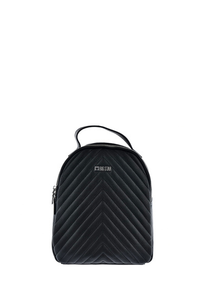 Plecak Pikowany Skórzany Czarny Big Star KK574059