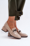 Beige Patent Leather Court Shoes S.Barski MR38-960