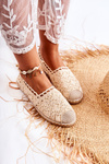 Women's Openwork Espadrilles Beige Letisa