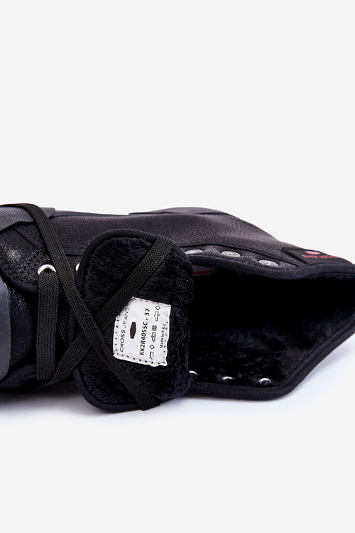 Trampki Damskie Wysokie Cross Jeans Czarne KK2R4055C