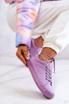 Trampki Damskie Wiązane Fioletowe Big Star JJ274416