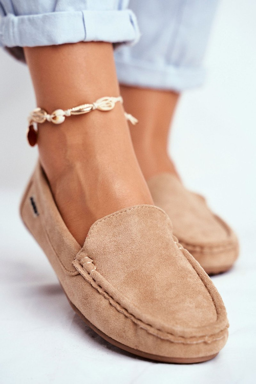 Women's Beige Suede Morreno Moccasins