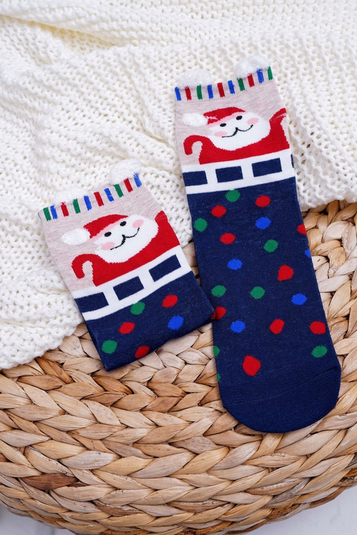 Women's Socks With Ears Christmas Dots