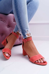 Women's Maciejka Leather Suede Sandals Pink 04141-15/00-5