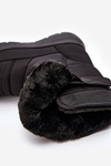 Women's Velcro Fastened Insulated Snow Boots Black Jawora