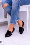 Lu Boo Black Iridescent Lords Jets Suede Spike