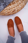 Women's Suede Camel Moccasins S.Barski Gustoben