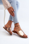 Women's Eco Leather Flat Sandals Golden Maliha