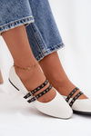 Women's Balerinas With Straps White Deliora