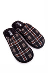 Men's Padded Grille Slippers Black Whisper