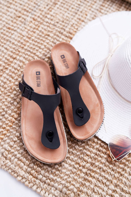 Women's Flip Flops Black Big Star DD274132