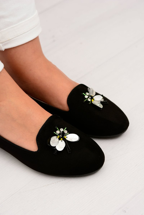 Suede Black Women's Ballerina Lords Lace-ups Veni