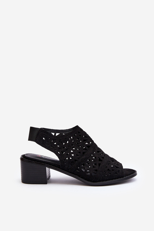 Black Open Toe Sandals Serapina