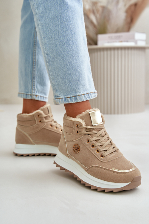 Boots Women's Sports Shoes Insulated On Platform Khaki Ariatte