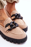 Women's Suede Platform Loafers Beige Bennett