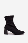 Women's Ankle Boots with Heel Made of Eco Suede Olianne