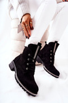 Suede Leather lined boots Black Grecia