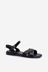Women's Flat Sandals Made of Eco Leather S.Barski KV27-003 Black