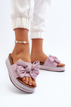 Women's Platform Sandals with Bow Purple Evatria