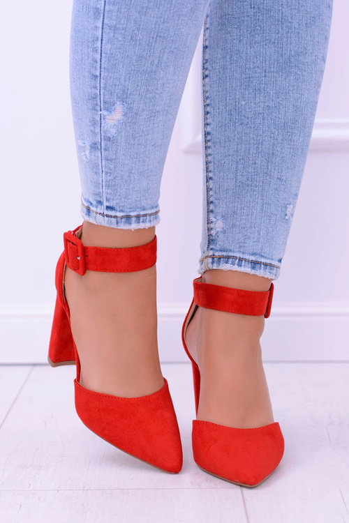 Women's Suede Red Harinta Stiletto Stiletto pumps