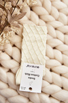 Women's Socks with Decorative Embossing Cream
