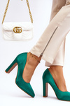 Green Pumps with Stiletto Heel Piatti