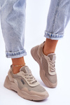 Buty Sportowe Damskie Materiałowe Beżowe Memory Foam System Big Star LL274A066  