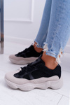 Sporty Women's Shoes Airy Fabric Black Beige Thai