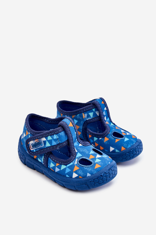 Buty Papcie Trójkąty Niebieskie Befado 533P023 
