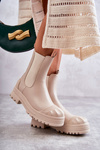 Classic High Workers Boots Beige Bassti