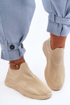 Women's Slip On Sports Shoes Beige Claris