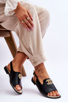 Women's Sandals With Decoration S.Barski KV-2775-49 Black