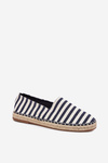 Men's Fabric Espadrilles With Stripes Dark Blue Kerenz