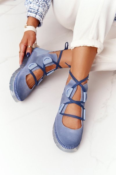Women's Leather Shoes Maciejka Blue 04457-06