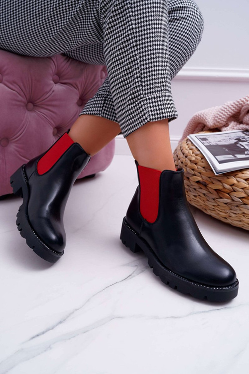 Women's Boots Stiletto Boots Red Rubber Black Superpower