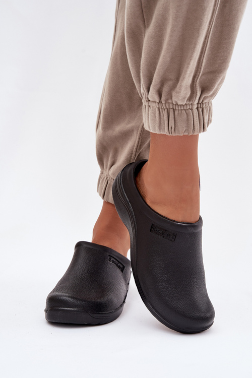 Foam slippers women's black Parissa