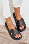Foam Slippers With Cutouts Black Neladith