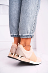 Women’s Sport Shoes Sneakers Slip-on Beige Say Something