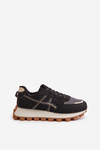 Sneakers Sports Shoes Women's Laced On Platform Black Mialunae