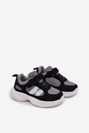 Children's Sports Sneakers With Velcro Black-Gray Selinea