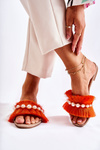 Women's Slippers With Decorative Strap Orange Ramisa 
