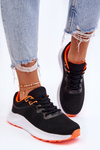 Classic Women's Sport Lace-Up Shoes Black and Orange Darla