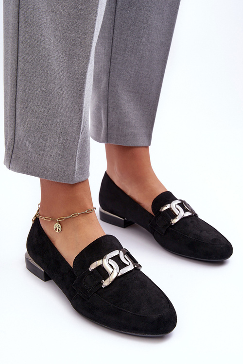 Women's Moccasins with Embellishment Black Camilena 