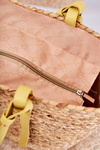 Braided Beach Shopper Bag NOBO XM0090 Beige-Yellow