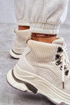 Women's High Sport Shoes GOE KK2N4097 light beige